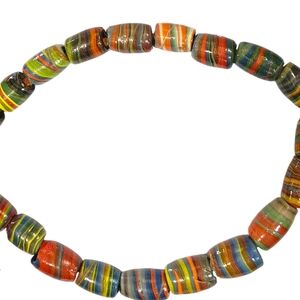 Marbled Glass Trade Beads Vintage